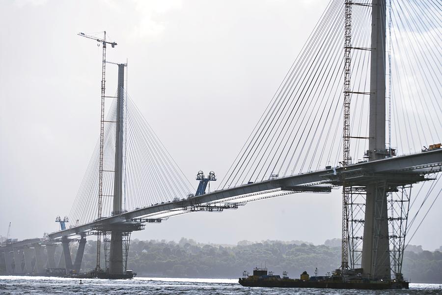 Construction Of Queensferry Crossing Bridge #2 Photograph by Lewis Houghton/science Photo Library