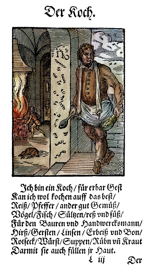 Cooking, 1568 #2 Painting by Granger