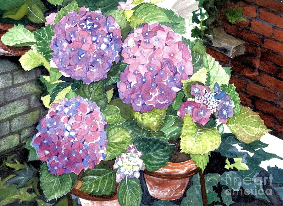 Corner Garden Painting by Barbara Jewell