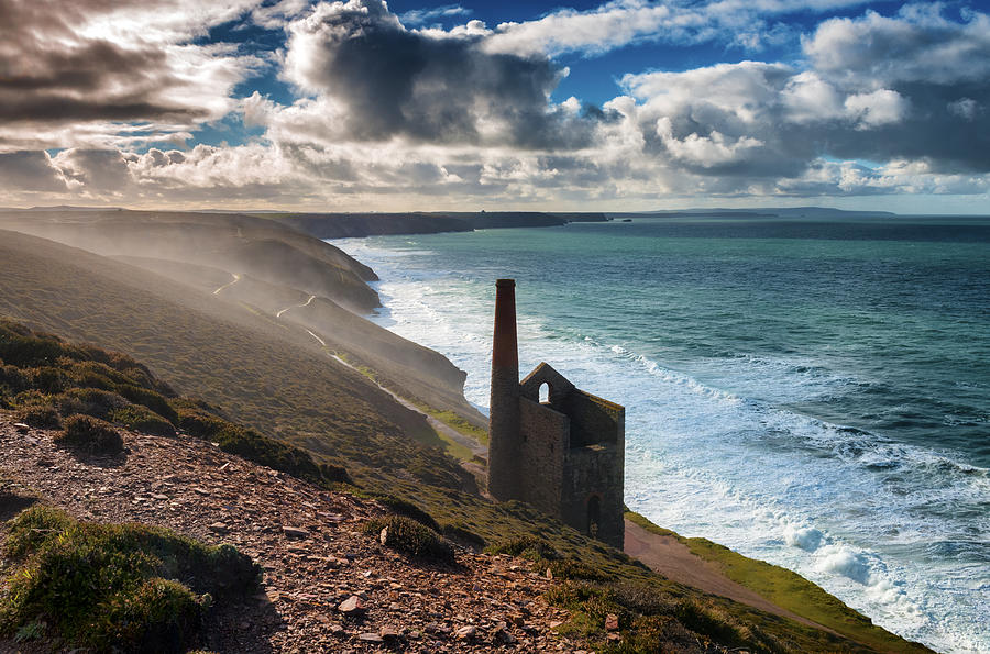 Landscape Photograph - Cornish Tin Mine - Wheal Coates #2 by Cornwall Photographic