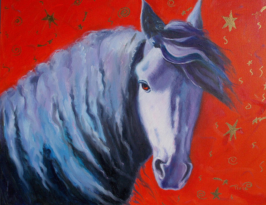 Horse Painting - Cosmic Horse by Pixie Glore Horse Painting - Cosmic Horse by Pixie Glore