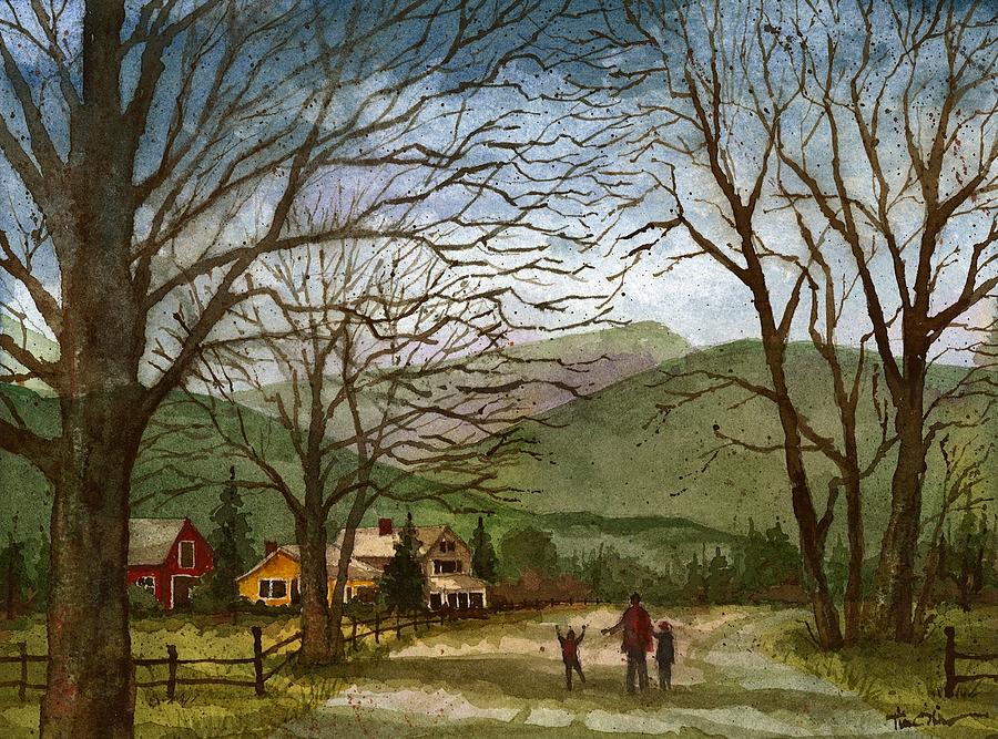 Tree Painting - Country Lane  #2 by Tim Oliver
