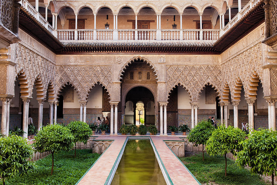 Courtyard of the Maidens in Alcazar of Seville #2 Photograph by Artur Bogacki
