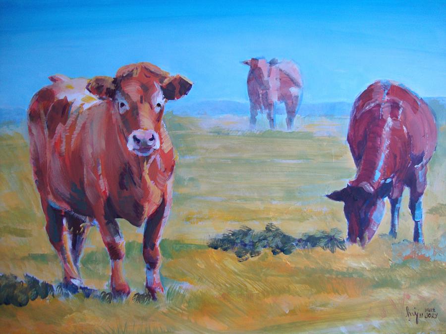 Cows #5 Painting by Mike Jory