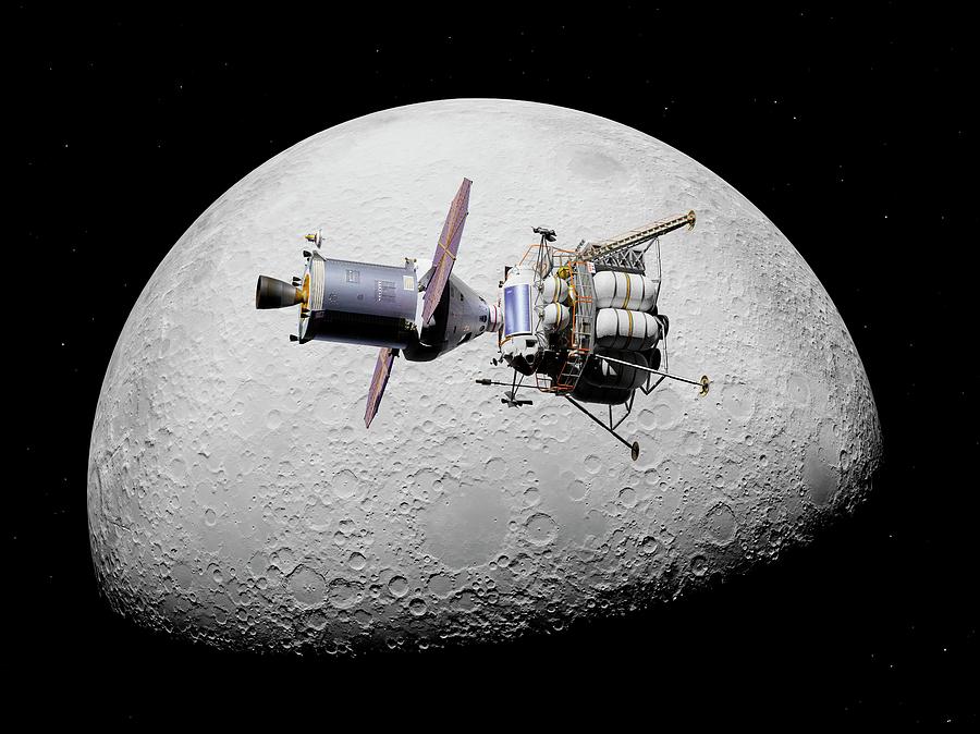 Crew Exploration Vehicle And Lunar Lander #2 Photograph by Nasa/walter Myers/science Photo Library