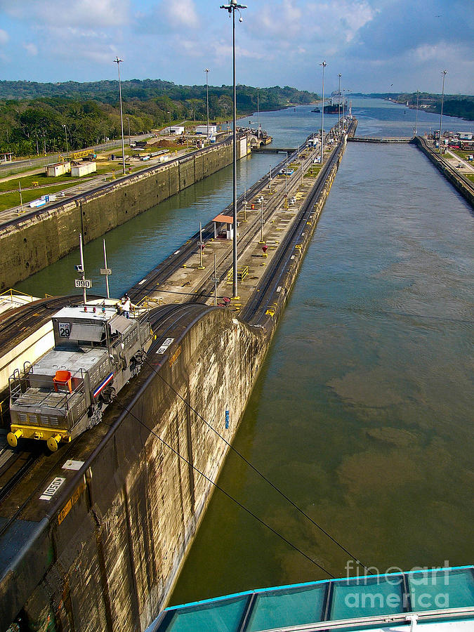 Cruise Ship passes through Gatun Locks Panama Canal #2 Photograph by Amy Cicconi