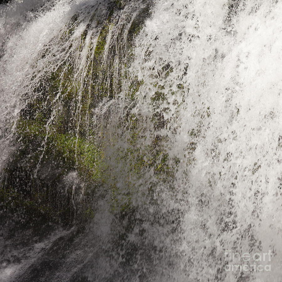 Fall Photograph - Curtain of white water falling from rocky cliff #2 by Stephan Pietzko