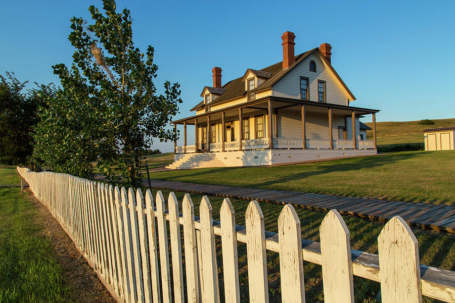 Summer Photograph - Custer House At Fort Lincoln State Park #2 by Chuck Haney