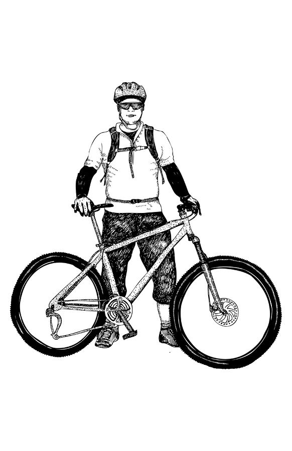 cyclist drawing
