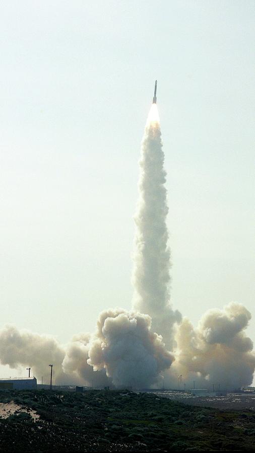 Device Photograph - Cygnus Cargo Spacecraft Launch #2 by Nasa/bill Ingalls