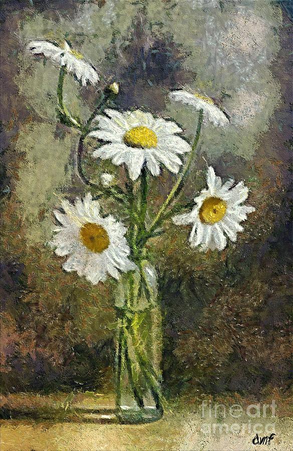 Daisies #2 Painting by Dragica  Micki Fortuna