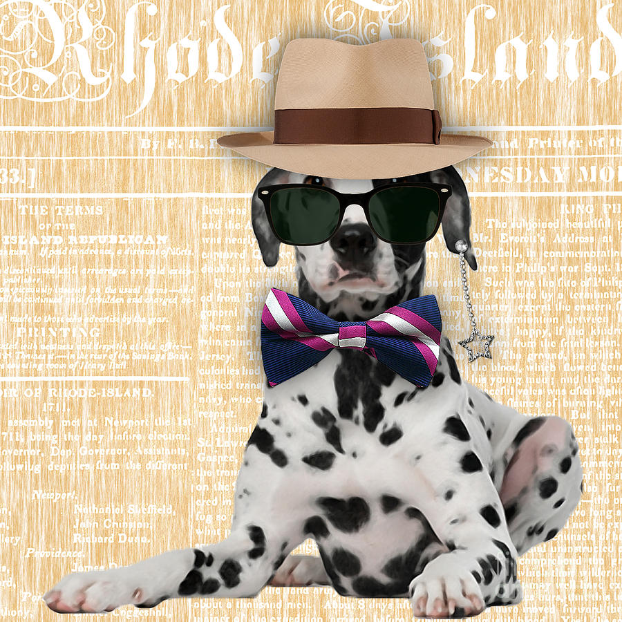 Cool Mixed Media - Dalmatian Bowtie Collection #2 by Marvin Blaine