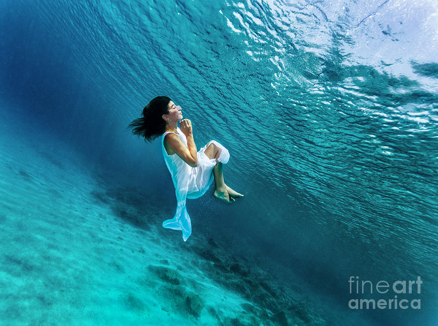 Dancing underwater Photograph by Anna Om