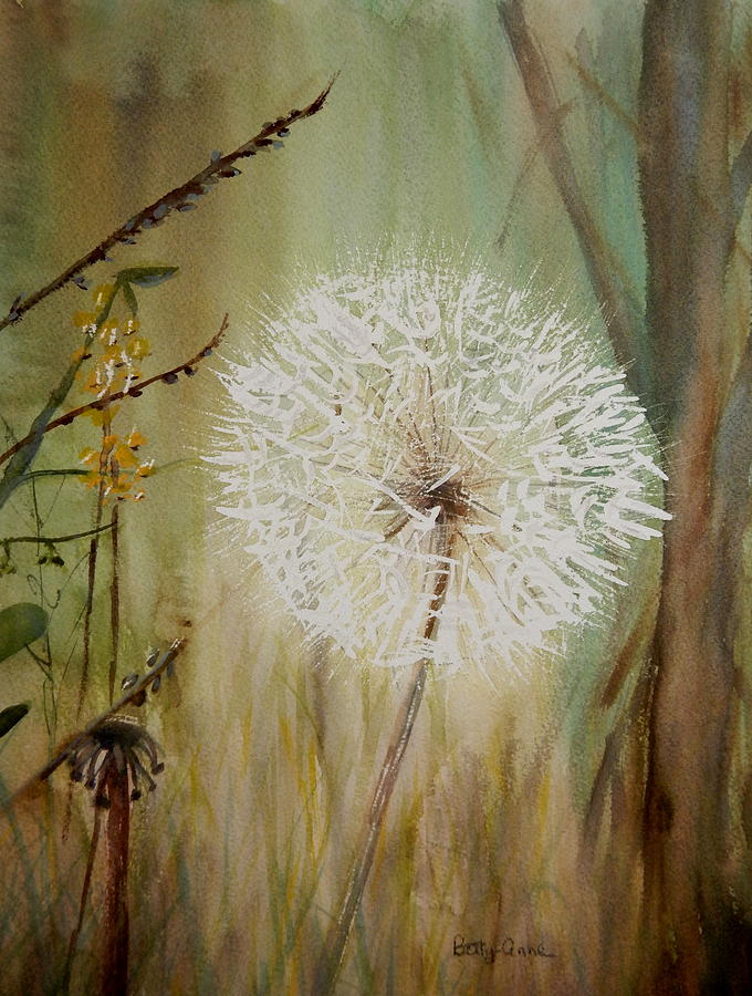Dandelion #2 Painting by Betty-Anne McDonald