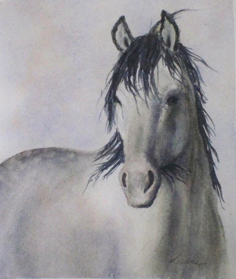 Animal Painting - Dapple Grey #2 by Deane Locke