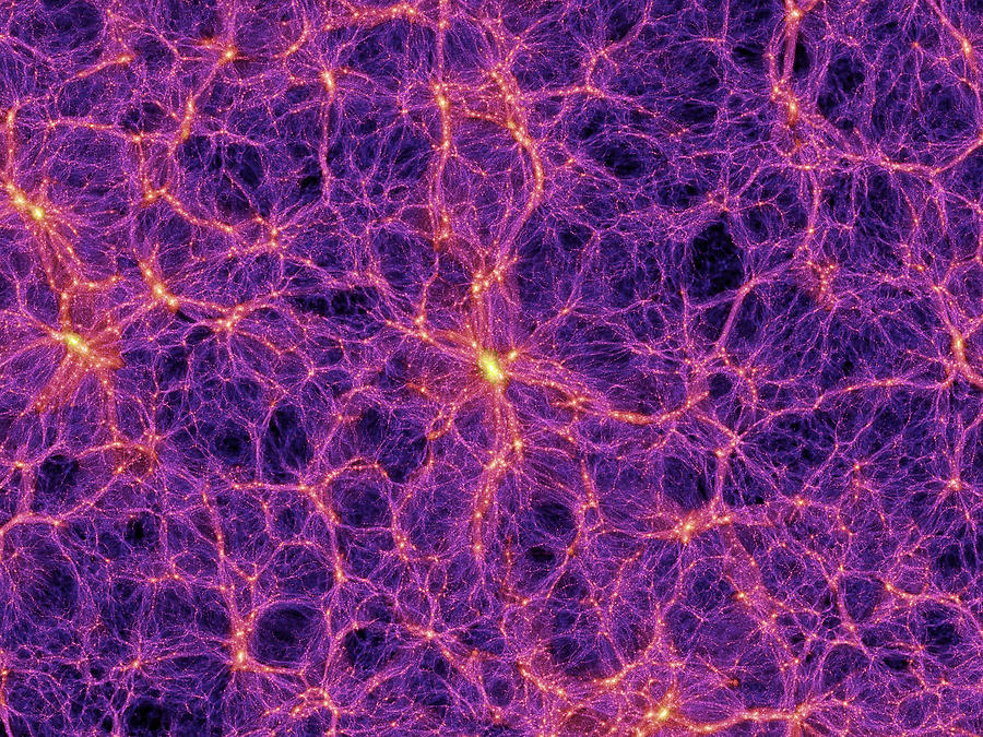 Space Photograph - Dark Matter Distribution #2 by Volker Springelmax Planck Institute For Astrophysics