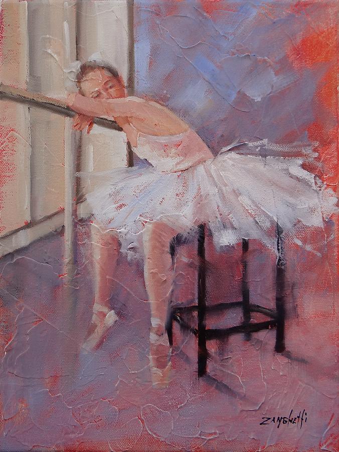 Ballet Dancer Painting - Day Dreamer #1 by Laura Lee Zanghetti