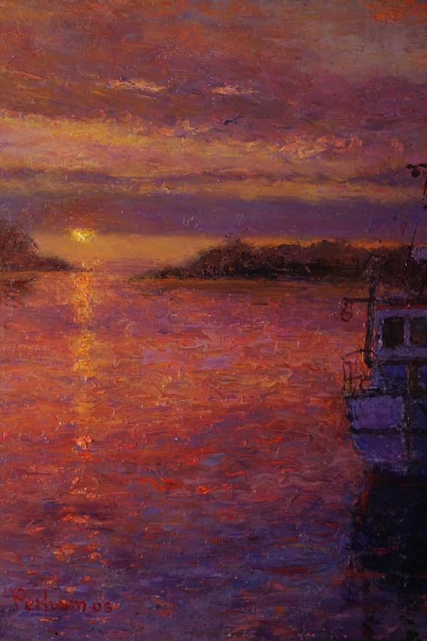 Sunrise Painting - Daybreak Riverton by Terry Perham Sunrise Painting - Daybreak Riverton by Terry Perham