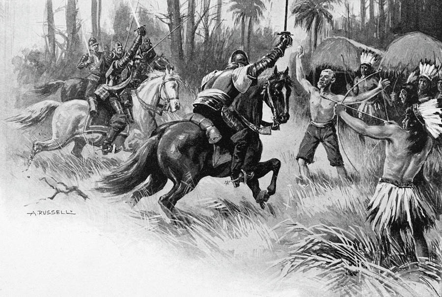 1539 Drawing - De Soto Florida, 1539 by Granger 1539 Drawing - De Soto Florida, 1539 by Granger