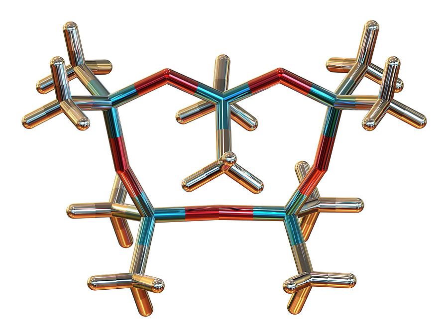 Decamethylcyclopentasiloxane Molecule #2 Photograph by Alfred Pasieka/science Photo Library
