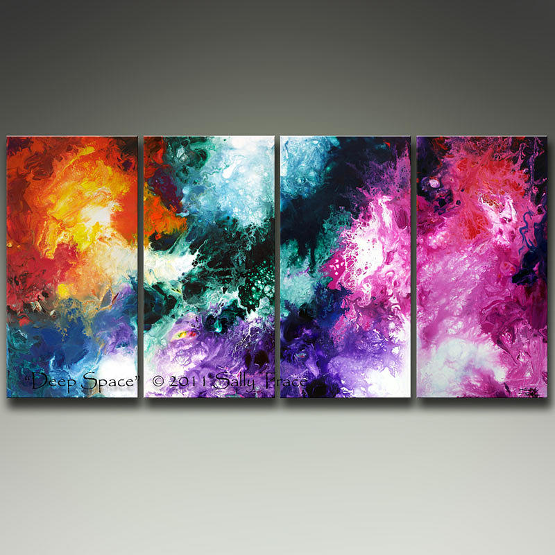 Abstract Painting - Deep Space by Sally Trace