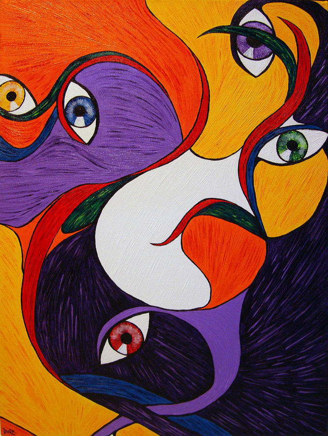 Abstract Painting - Dentro de una mirada #2 by Duka Lourdes Aguirre