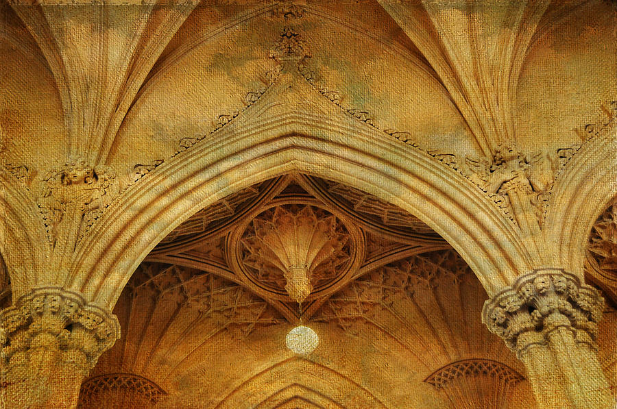 Detail of Interior of Gothic Revival Chapel. Streets of Dublin.Gothic Collection #2 Photograph by Jenny Rainbow