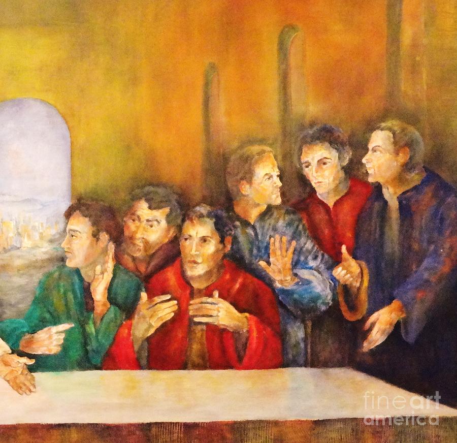 Detail Of Last Supper  #1 Painting by Dagmar Helbig