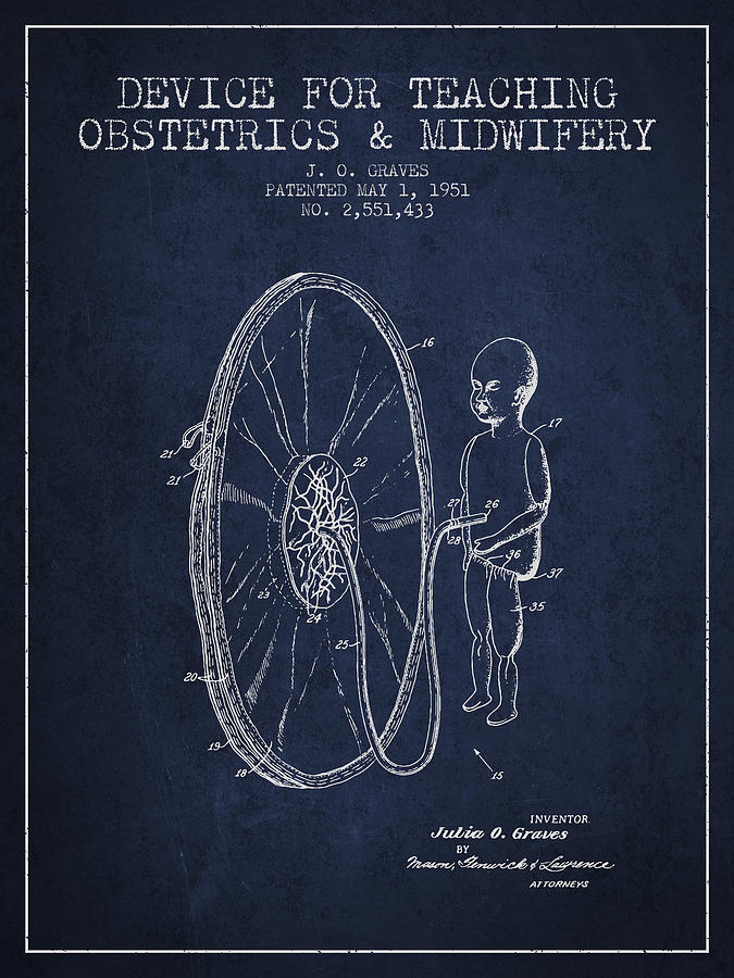 Vintage Digital Art - Device for Teaching Obstetrics and Midwifery Patent from 1951 -  #5 by Aged Pixel