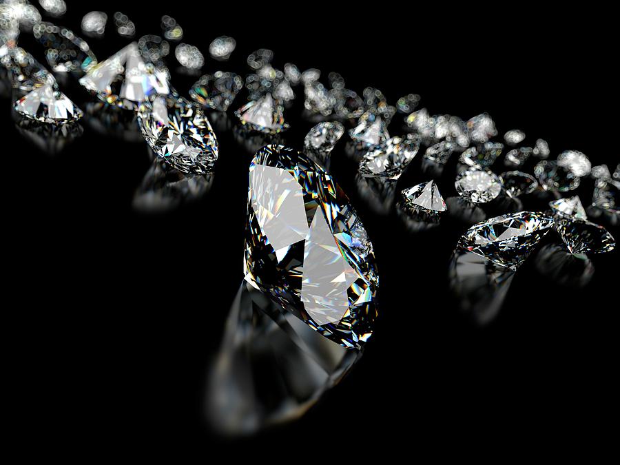 Diamond On White Background #2 Photograph by Sebastian Kaulitzki