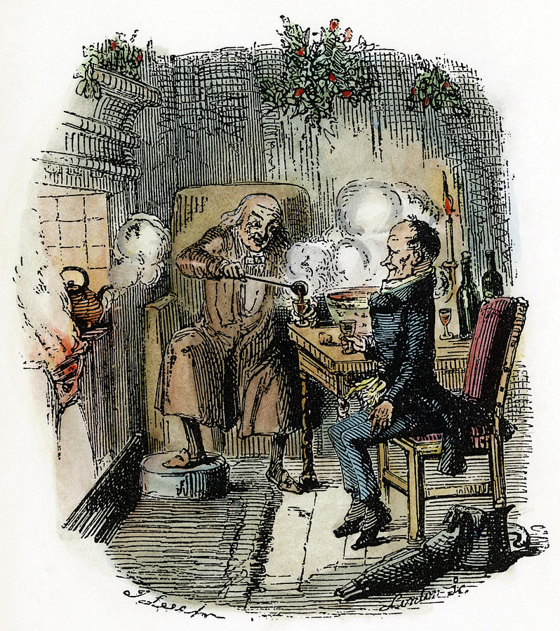 Christmas Drawing - Dickens Christmas Carol, 1843 #2 by Granger