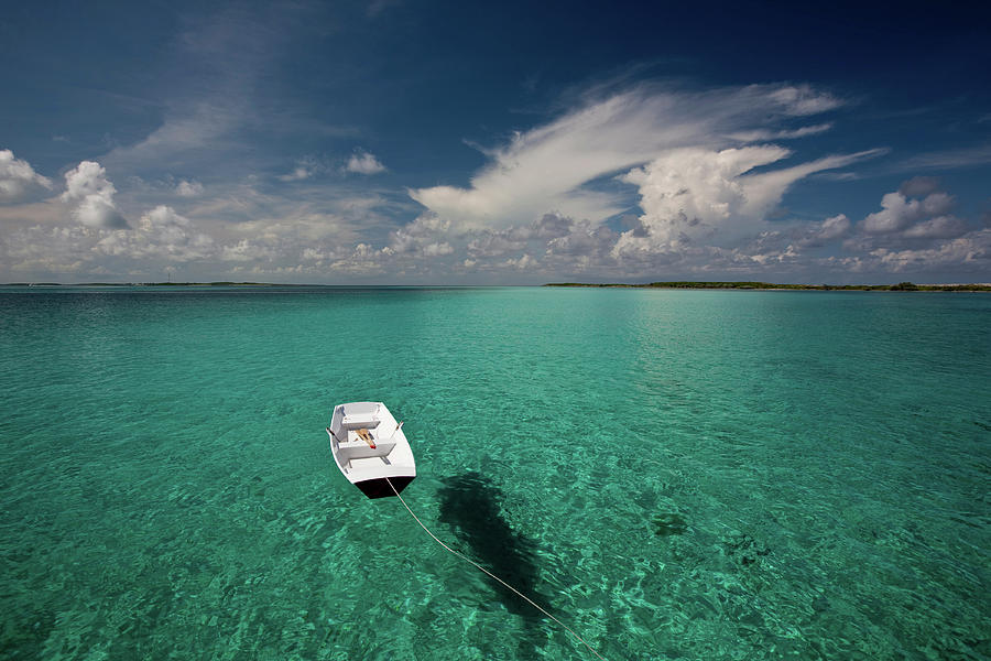 Dinghy In Clear Turquoise Water, Great #2 Photograph by Panoramic Images