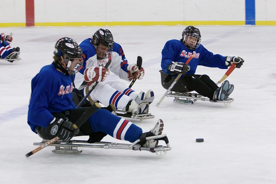 Disabled Ice Hockey #2 Photograph by Jim West