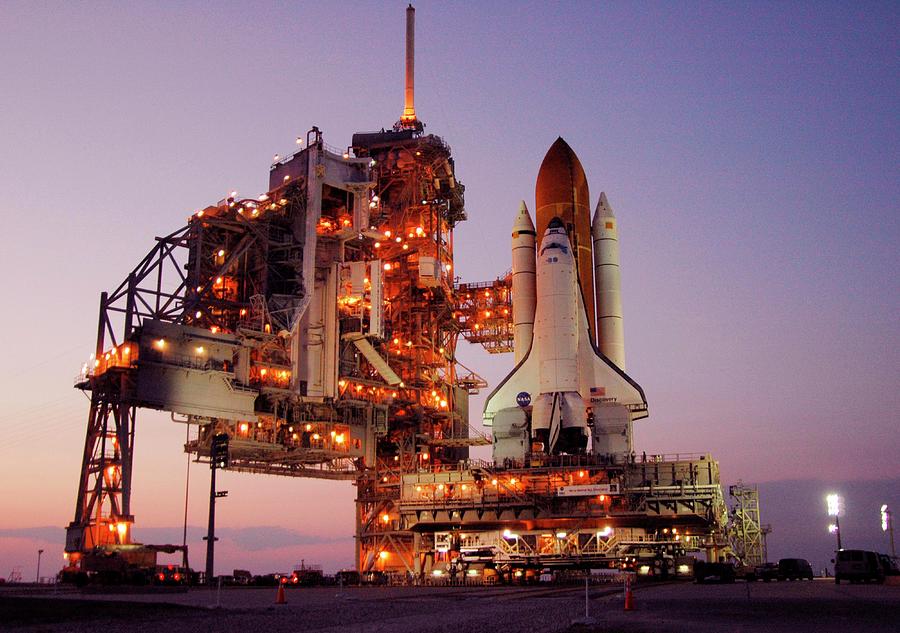 Discovery At Launch Pad #2 Photograph by Nasa/science Photo Library