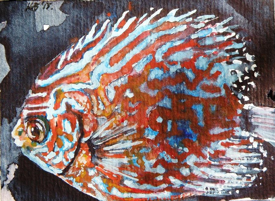 Discus Fish #2 Painting by Kovacs Anna Brigitta