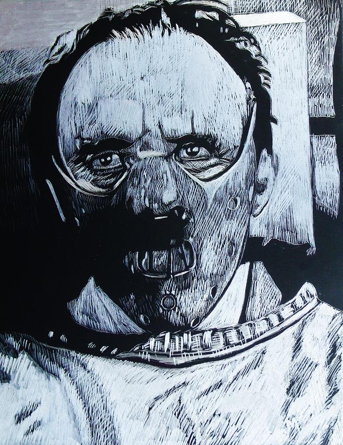 Movie Drawing - Dr Lecter #2 by Jeremy Moore