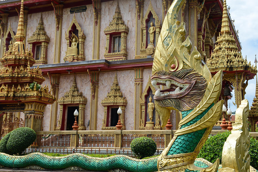 Dragon at Wat Chalong in Phuket #2 Photograph by Brandon Bourdages