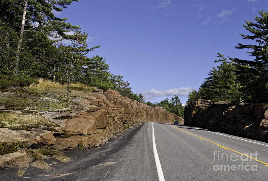 Driving through a rock cut #2 Photograph by Les Palenik
