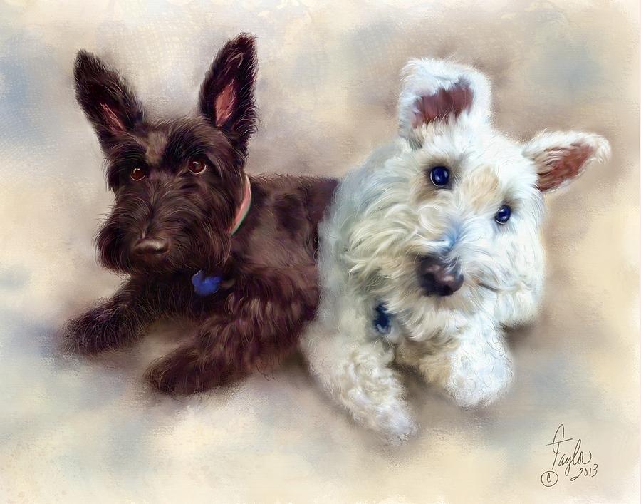 Duncan and Zoe Painting by Colleen Taylor