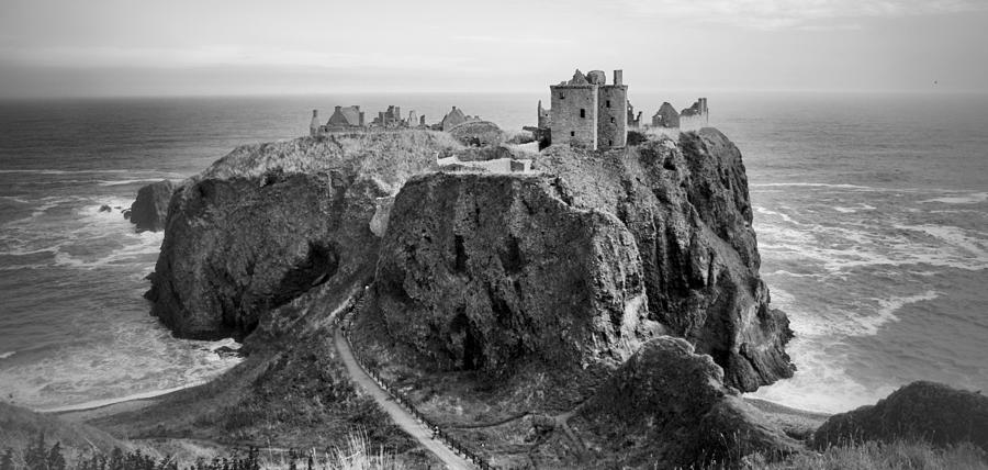Dunnottar Castle Monochrome #2 Photograph by Jason Politte