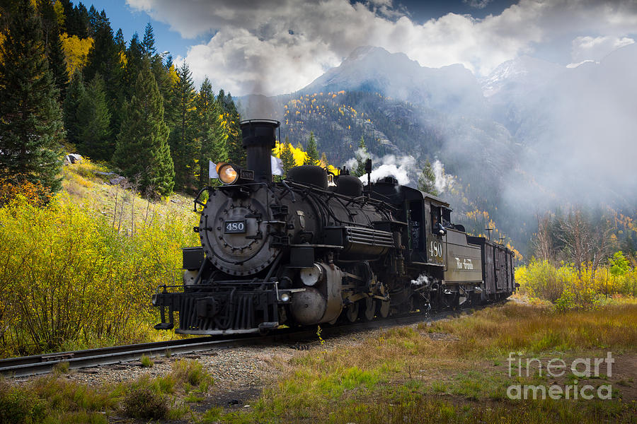 Mountain Photograph - Durango-Silverton Narrow Gauge Railroad #2 by Inge Johnsson