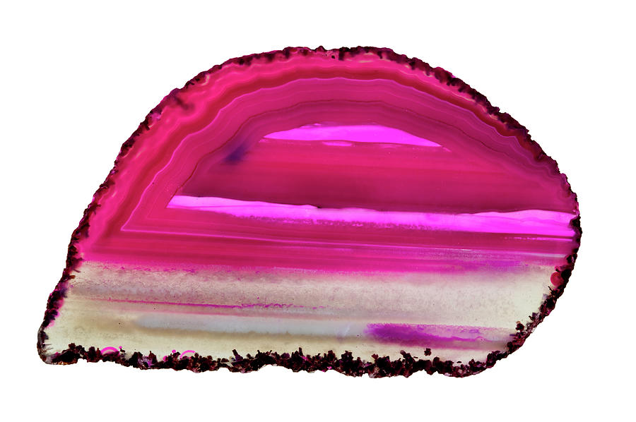 Dyed Agate Slice #2 Photograph by Natural History Museum, London/science Photo Library