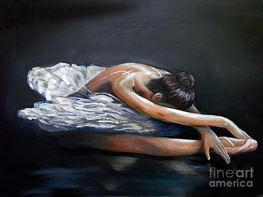 Dying Swan Painting by Nancy Bradley