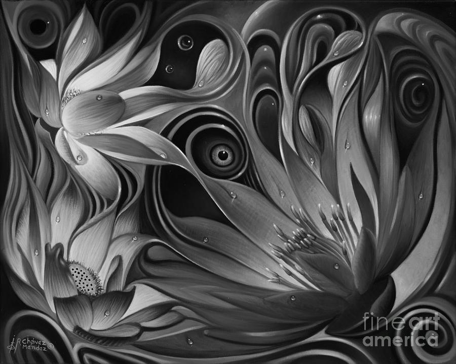 Dynamic Floral Fantasy #1 Painting by Ricardo Chavez-Mendez