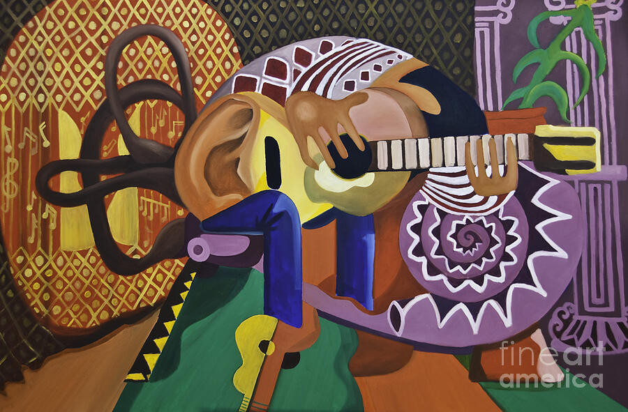 The Guitarist Painting by James Lavott
