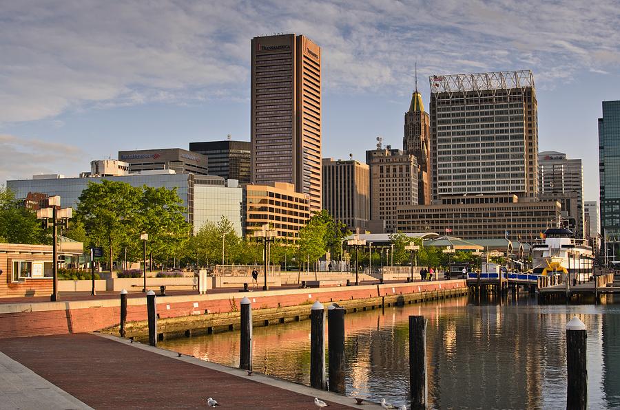 Early morning Baltimore Inner Harbor Photograph by Marianne Campolongo