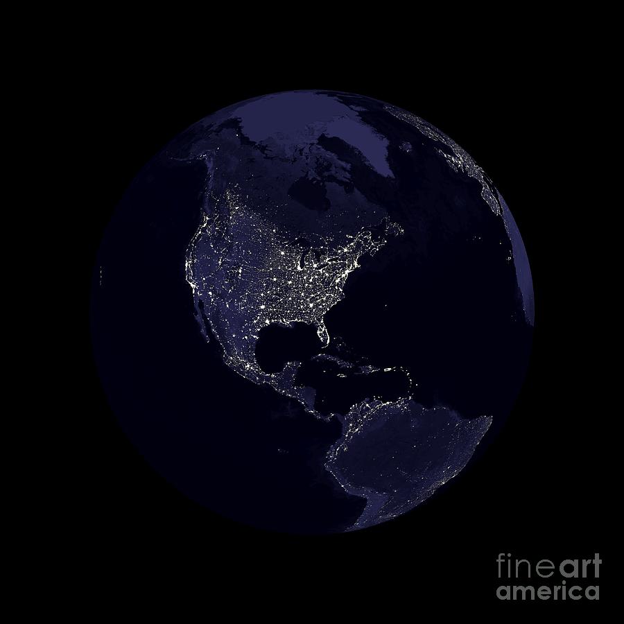 Earth Globe Lights #2 Photograph by Henrik Lehnerer