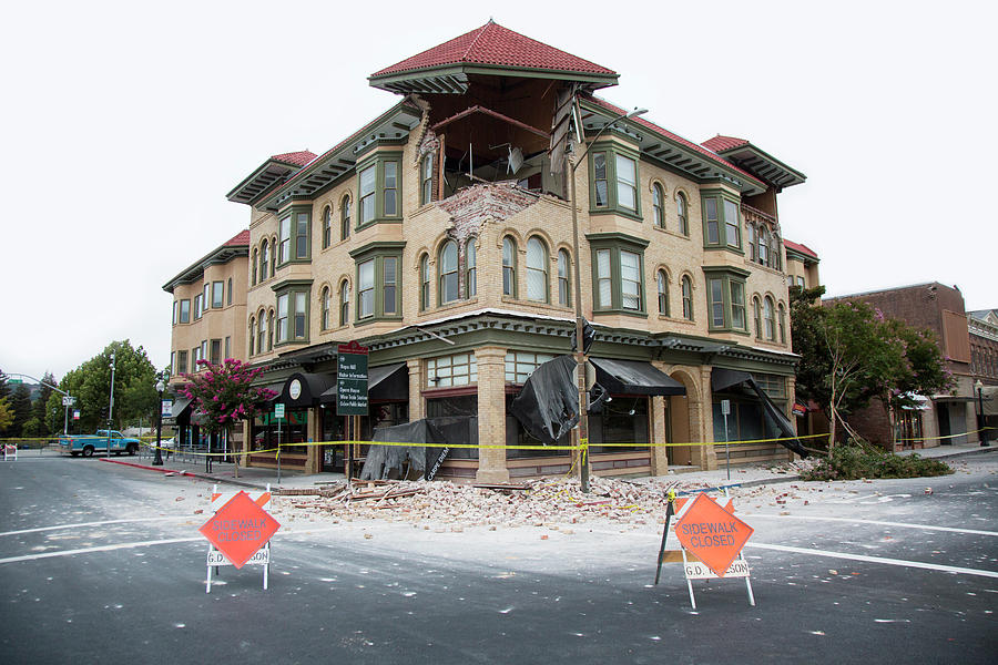 Napa Photograph - Earthquake Damage #2 by Peter Menzel