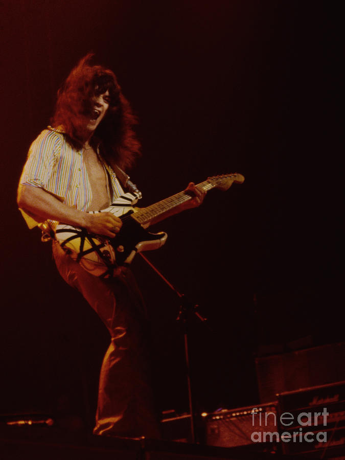 Eddie Van Halen - Van Halen at the Oakland Coliseum 12-2-1978  Photograph by Daniel Larsen