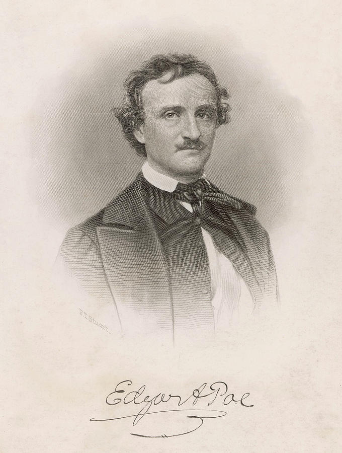 Edgar Allan Poe American Writer Drawing by Mary Evans Picture Library ...